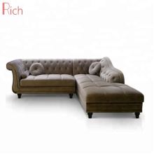 Velvet lounge sectional sofa corner sofa set furniture